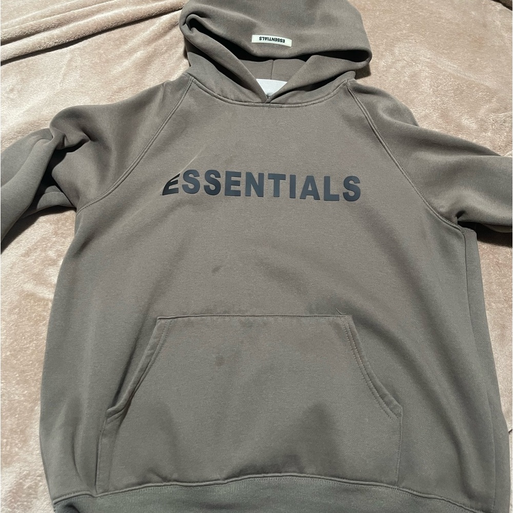 Fear of God Essentials Hoodie GRAY FLANNEL/CHARCOAL